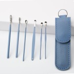 Customized 6pcs Metal Earpick Sticks Ear Cleanser Spoon Earwax Remover Set Ear Pick Cleaning Tools for Beauty & Personal Care