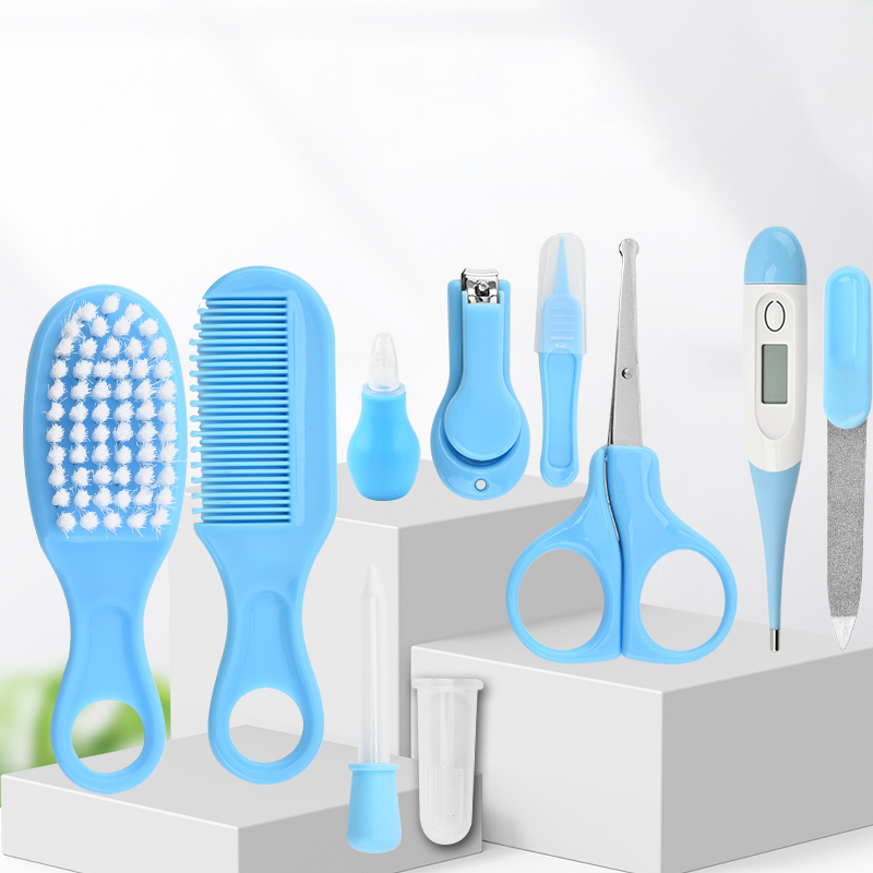 10 in 1Baby Daily Care Set with Thermometer Manicure Kit for Baby Care Keep Healthy and Clean