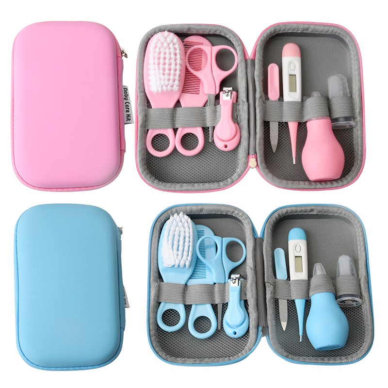 8pcs Baby Healthcare and Grooming Kit Portable Baby Care Set with Storage Bag for Travel