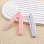 3件可折叠的女性眉毛修剪器可更换刀片抗刮擦安全美容工具