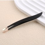 Professional Beauty Gold Eyebrow Lash Tweezer Pointed Slant Design for Eyebrow Shaping Lash Removal Customizable Private Label