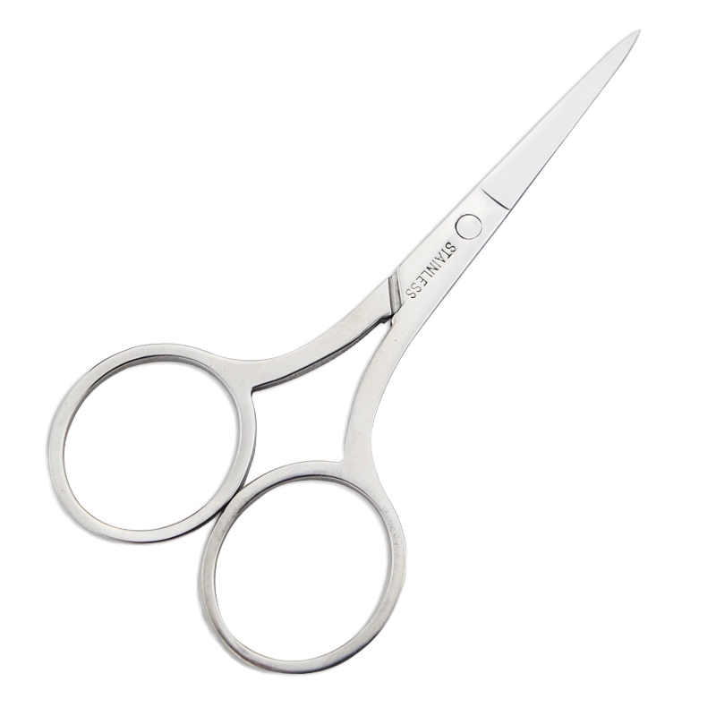 Stainless Steel Double Eyelid Scissors Beauty Tools for Trimming Eyebrows & Embroidery Straight Blade Type-for Manicure Scissors