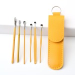 6pcs Factory Metal Earpick Sticks Ear Cleanser Spoon Earwax Remover 6pcs Ear Pick Ear Cleaning Tool Set