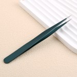 定制彩色不锈钢睫毛延长镊子，用于睫毛延长的高精度工具