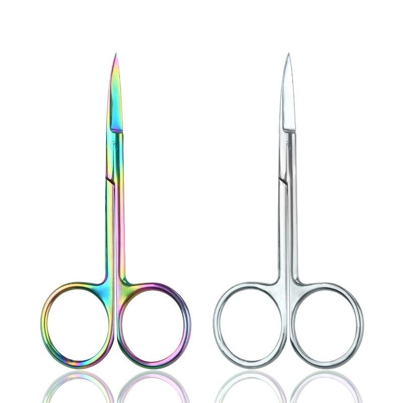 Stainless Steel Beauty Care Makeup Scissors for Eyebrow Trimming Mustache and Eyelash Hair Removal