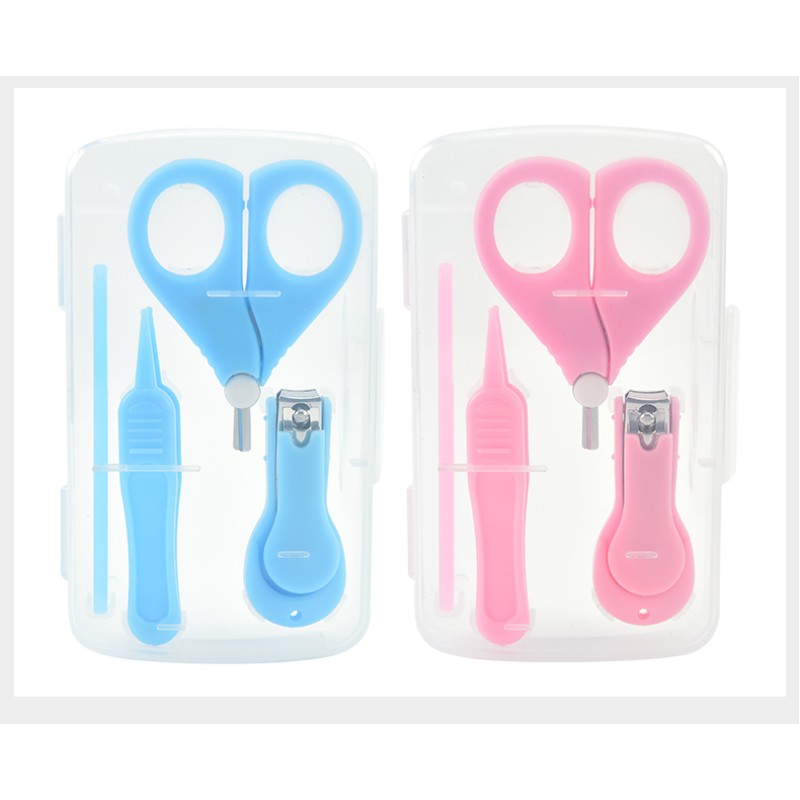 4-In-1 Baby Nail Care Kit Children Kids Nail Trimmer Newborn Cartoon Pattern Case Baby Nail Cutter Clipper Set