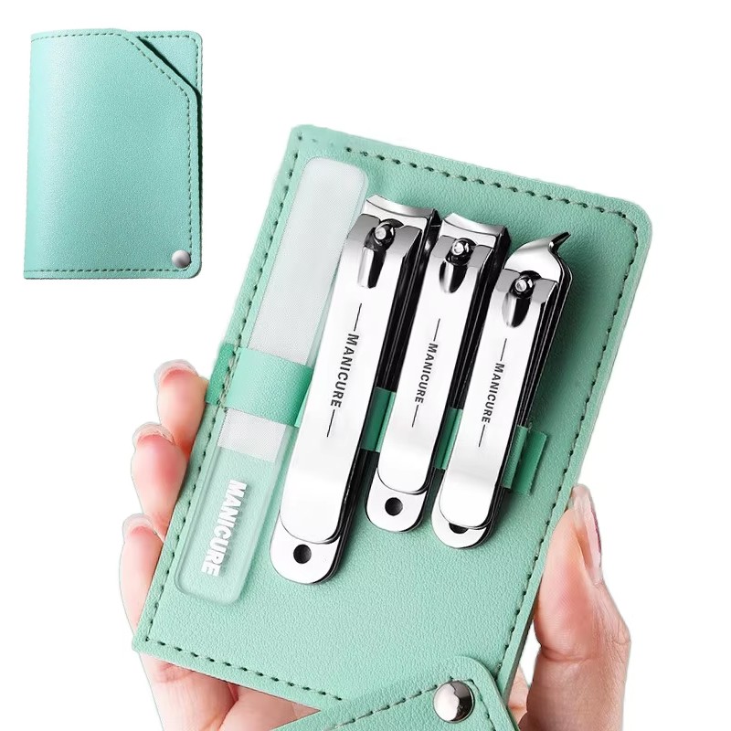 Customized Nail Clipper Set Carbon Steel Manicure Tool Kit Personal Care Travel Gift Custom Logo Stainless Steel Beauty Tool