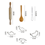 Baking Set - Dinosaur Apron 11pc