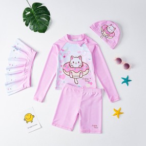 Swimwear - Long Sleeve Sunscreen Cartoon