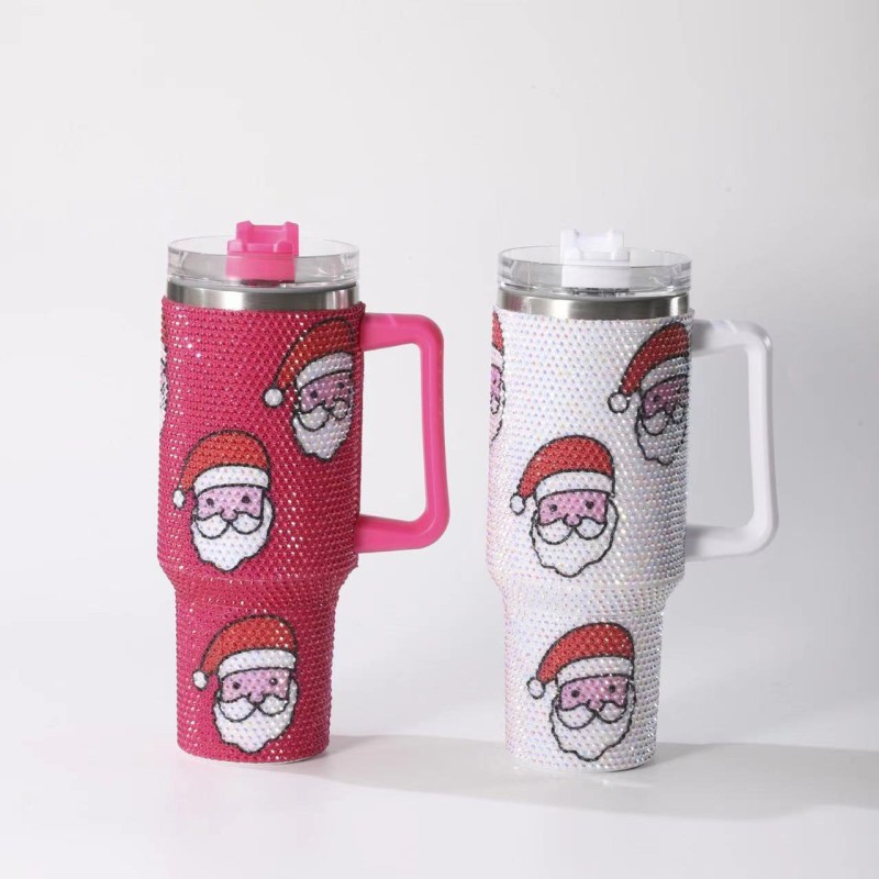 Christmas Cup - Diamond Santa Stainless