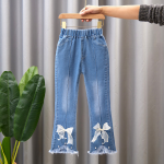 Girls Pants - Cotton Wide Leg Flared