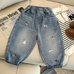 Kids Jeans - Pencil Pants Embroidered