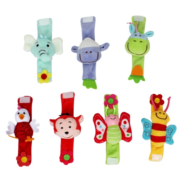 Wrist Rattle - Plush Animal Certified