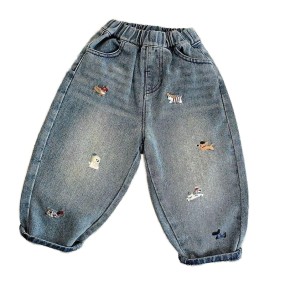 Kids Jeans - Pencil Pants Embroidered
