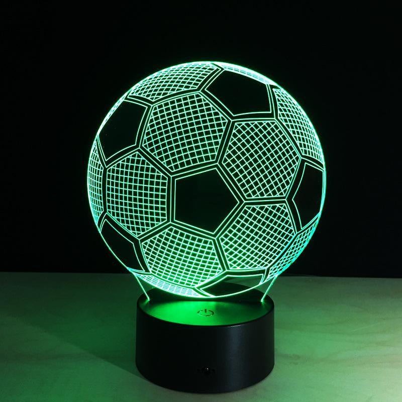 Acrylic Night Light Supplier - OEM Custom 7 Colors Football Basketball Lamp