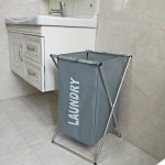 Waterproof Laundry Hamper Supplier - OEM Triple Divided Bamboo Frame Organizer