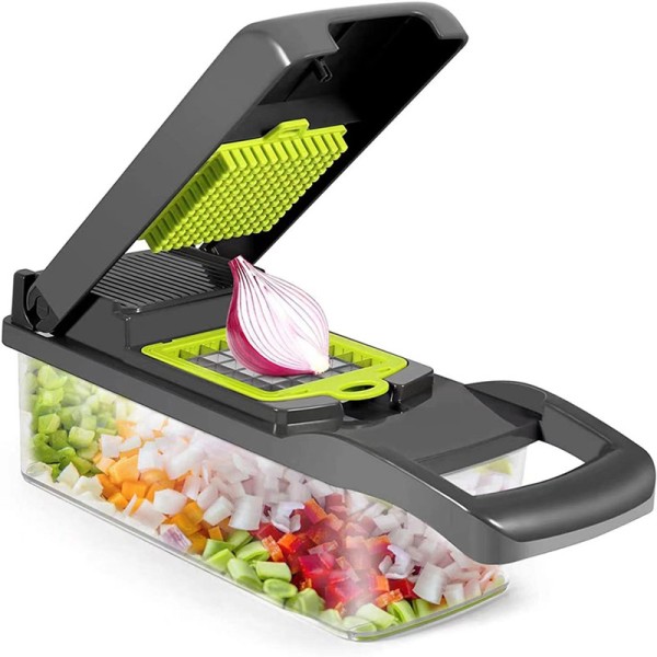 Manual Mandoline Slicer Manufacturer - OEM 12 in 1 ABS Vegetable Chopper