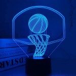 Acrylic Night Light Supplier - OEM Custom 7 Colors Football Basketball Lamp