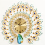 Luminous Wall Clock Manufacturer - OEM Peacock Large Decorative Clock