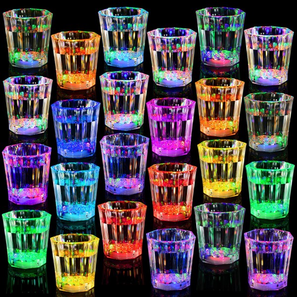 Led Party Cups Supplier - OEM Plastic Light up Glass Cup Display Stand