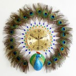 Luminous Wall Clock Manufacturer - OEM Peacock Large Decorative Clock
