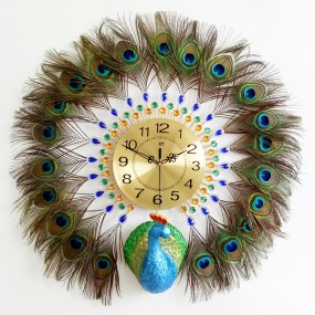 Luminous Wall Clock Manufacturer - OEM Peacock Large Decorative Clock