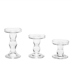 Roman Pillar Candlestick Supplier - OEM French Vintage Glass Candle Holder