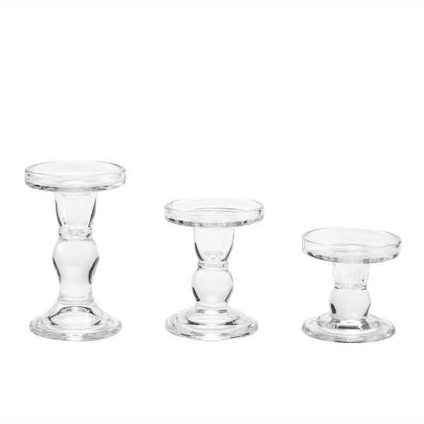 Roman Pillar Candlestick Supplier - OEM French Vintage Glass Candle Holder