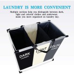 Laundry Basket Supplier - OEM Bathroom 3 Compartments Foldable Multifuncion