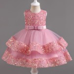 Wedding Dress - Sequins Bow