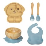 Wooden Dinner Set - Bamboo Suction