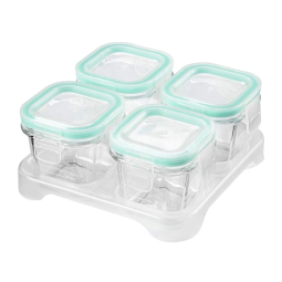 Baby Food Storage Box Supplier - OEM 90ml 3oz Sealed Plastic Glass 4 Pack