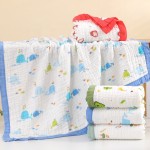 Baby Gauze Bath Towel Supplier - OEM Soft Six Layer Absorbent Printed Edge