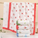 Baby Gauze Bath Towel Supplier - OEM Soft Six Layer Absorbent Printed Edge
