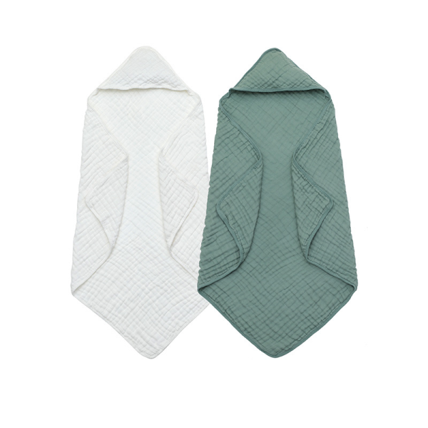 Newborn Bath Towel Manufacturer - OEM Cotton Gauze Hooded Wrap for Home