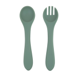 Silicone Spoon and Fork Set Manufacturer - OEM Kids Small Size Solid Pattern