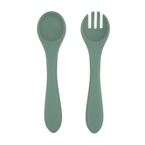 Silicone Spoon and Fork Set Manufacturer - OEM Kids Small Size Solid Pattern