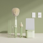 Travel Baby Brush Set Manufacturer - OEM Extendable Silicone Nipple Brush with Drying Rack