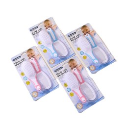 Baby Hair Brush and Comb Set Supplier - Factory Wholesale Dual Color Bathing Grooming Kit