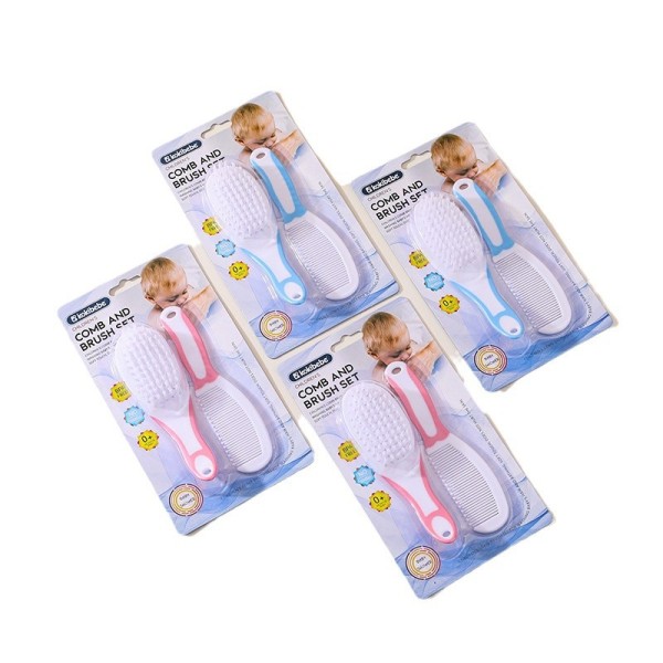 Baby Hair Brush and Comb Set Supplier - Factory Wholesale Dual Color Bathing Grooming Kit