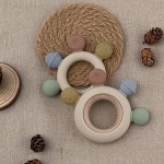 Baby Teether Chew Toys Supplier - OEM Custom BPA Free Silicone Wooden Safe Cute Rings