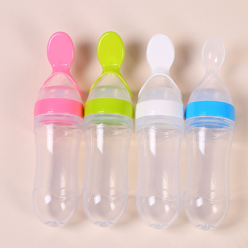 Baby Food Feeder Manufacturer - Hot Sale Factory Food Grade Silicone Cereal Squeeze Bottle