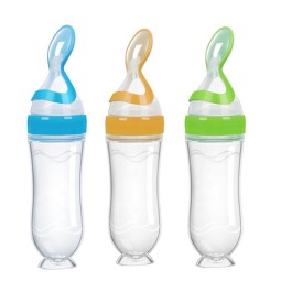 Silicone Spoon Feeder Supplier - Wholesale 90ml BPA Free Soft Squeeze Bottle for Baby