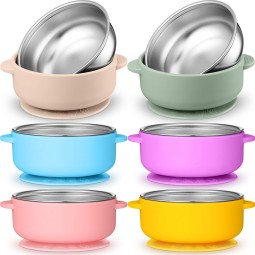 Children's Stainless Steel Bowl Supplier - OEM New Design with Silicone Suction Plate