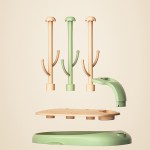 Baby Drying Rack Supplier - Hot Selling BPA Free PP with Bottle Brush Printed Design