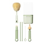 Travel Baby Brush Set Manufacturer - OEM Extendable Silicone Nipple Brush with Drying Rack