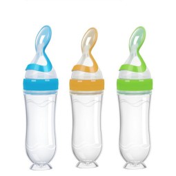 Squeeze Baby Bottle Feeder Supplier - Wholesale Soft Silicone Spoon for Fruit Vegetable