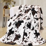 Blanket - Cow Print Flannel Portable