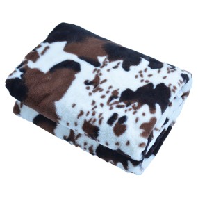 Blanket - Cow Print Flannel Portable