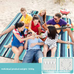 Beach Mat - Polyester Cotton Striped Washable